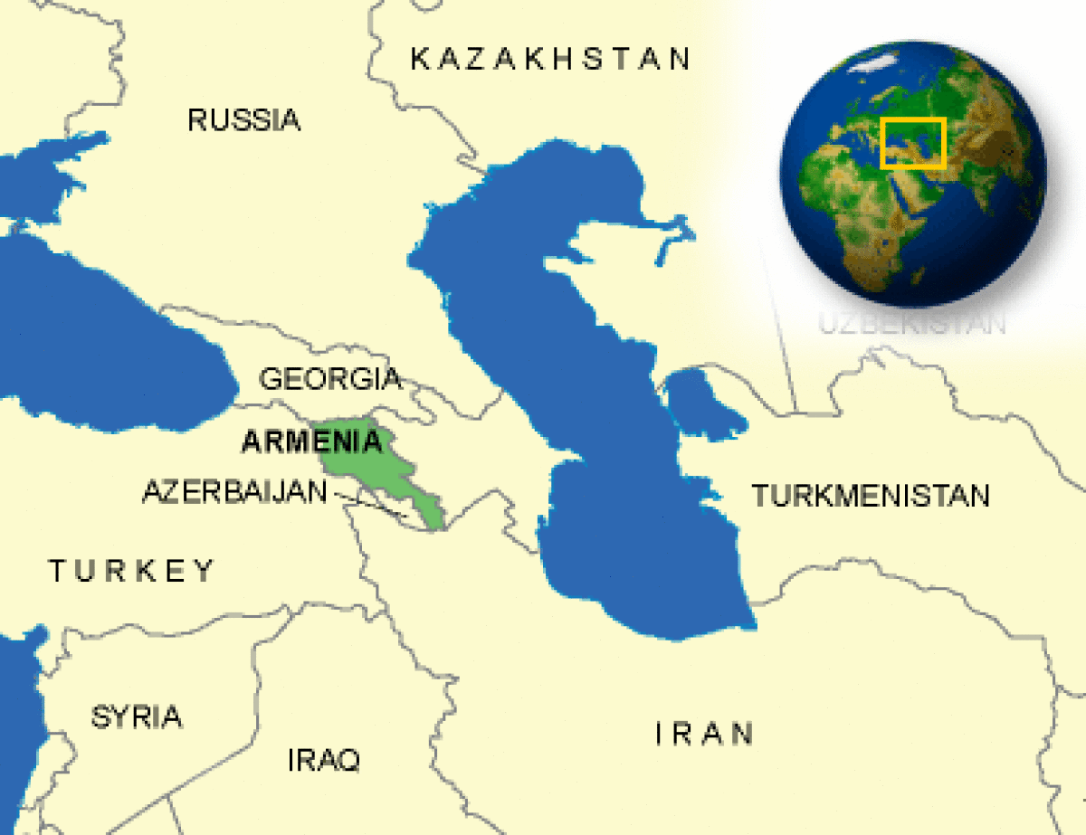 Map of Armenia, Geography