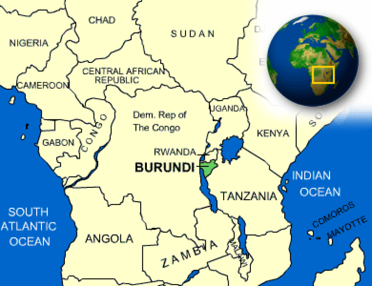 Image result for burundi map