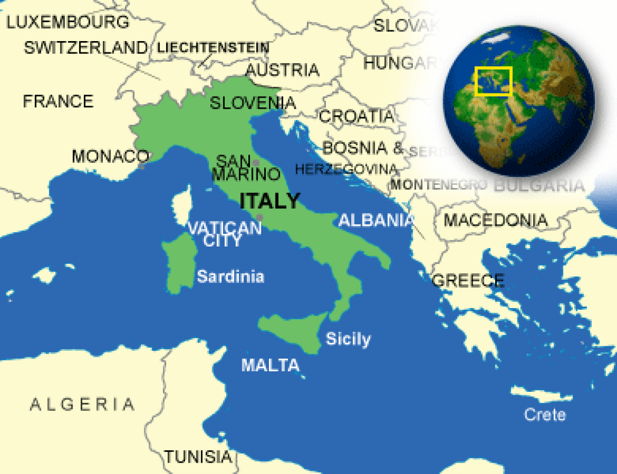 Italian Peninsula Location
