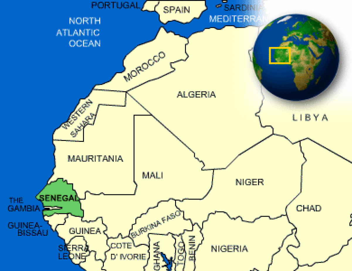 Image result for Â Senegal map